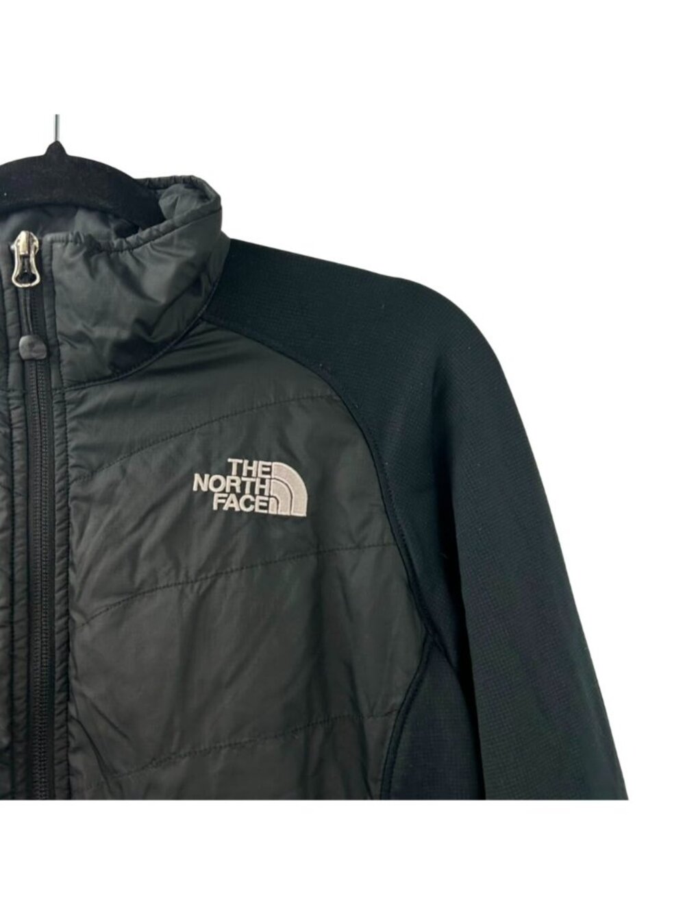 The North Face Jacket Womne's Size Medium Black Down Hybrid Full Zip Primaloft - Picture 8 of 13